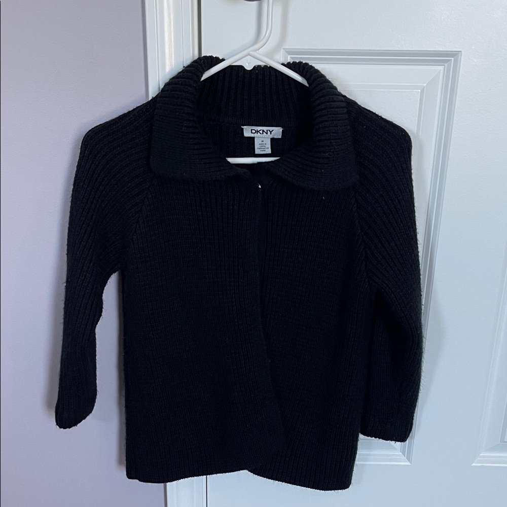 DKNY Women's Black Cardigan Sweater